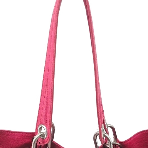 Like New-Jessica Simpson Large Bubblegum Pink Flower Shoulder Bag - Picture 6 of 11